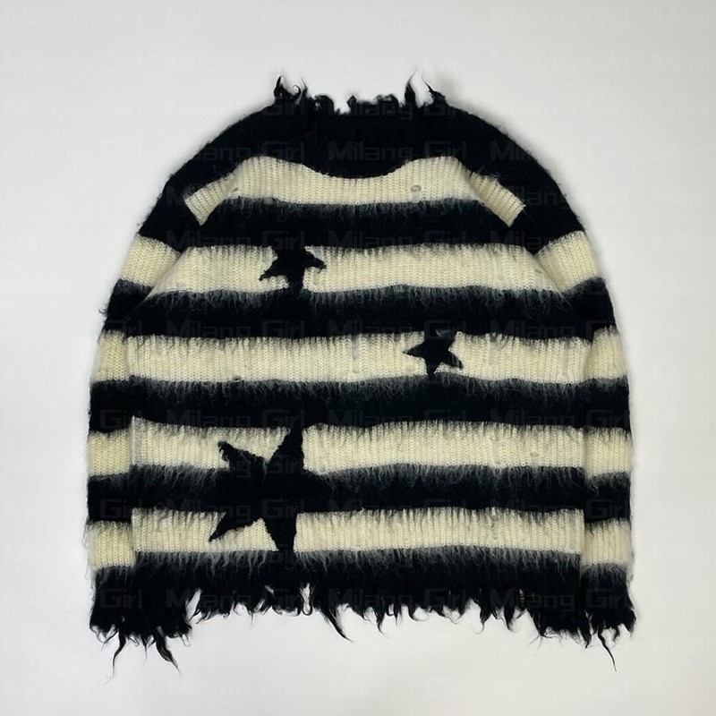 Oversized Viscose Space Print Sweater