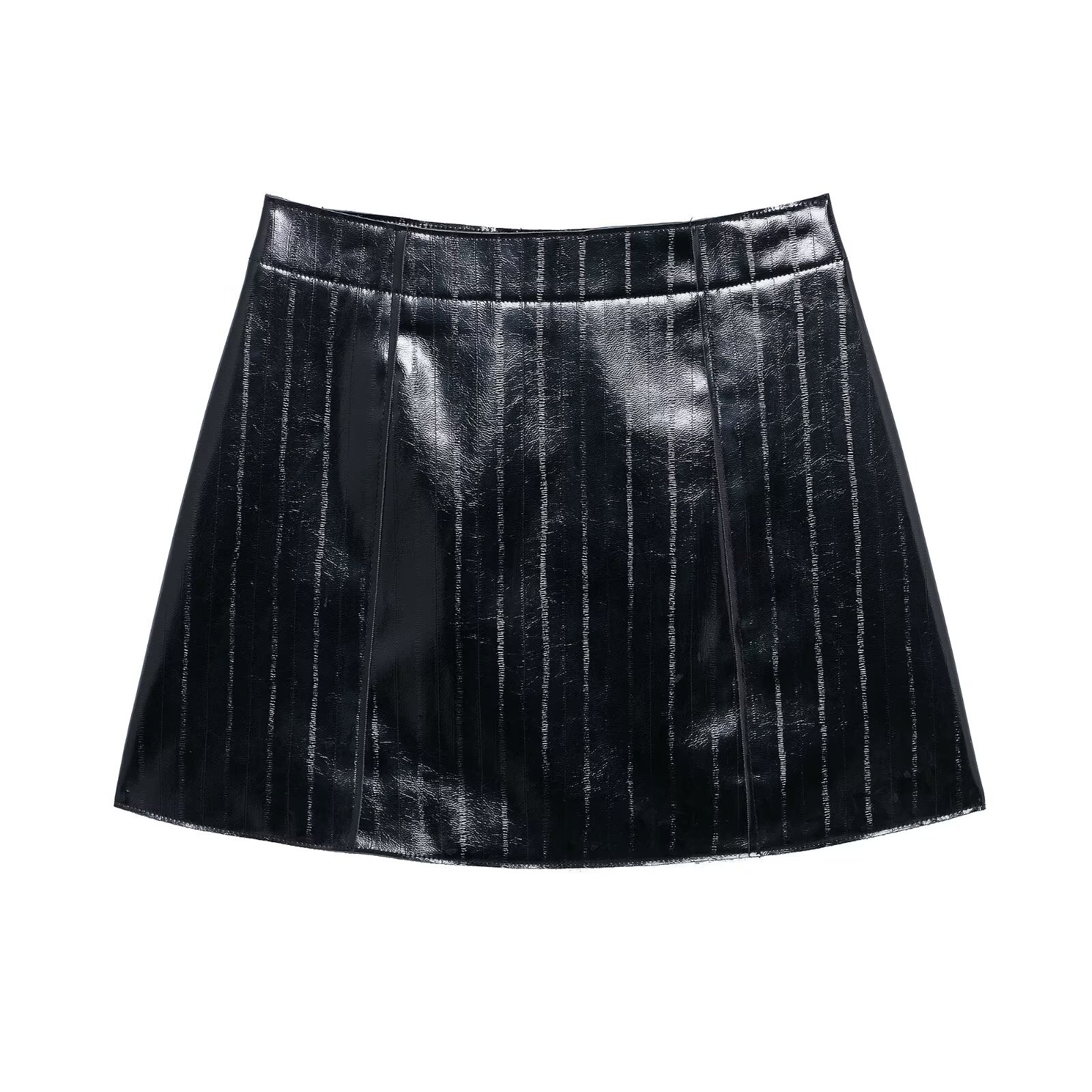Ladies Dark Faux Pencil Skirt