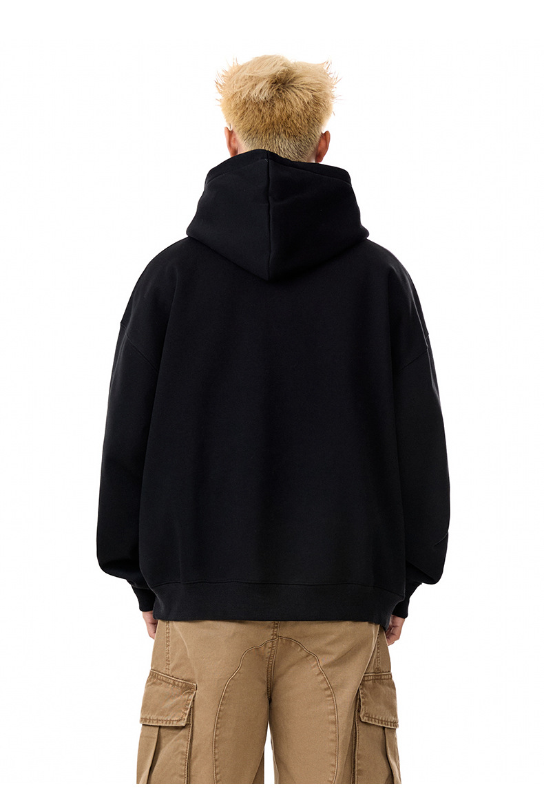 Cotton Blend Loose Fit Bird Graphic Hoodie