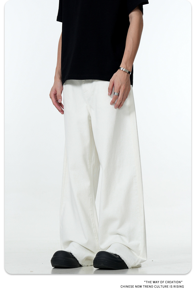 Loose Solid Color Simple Slimming Casual Wide Leg Long Pants