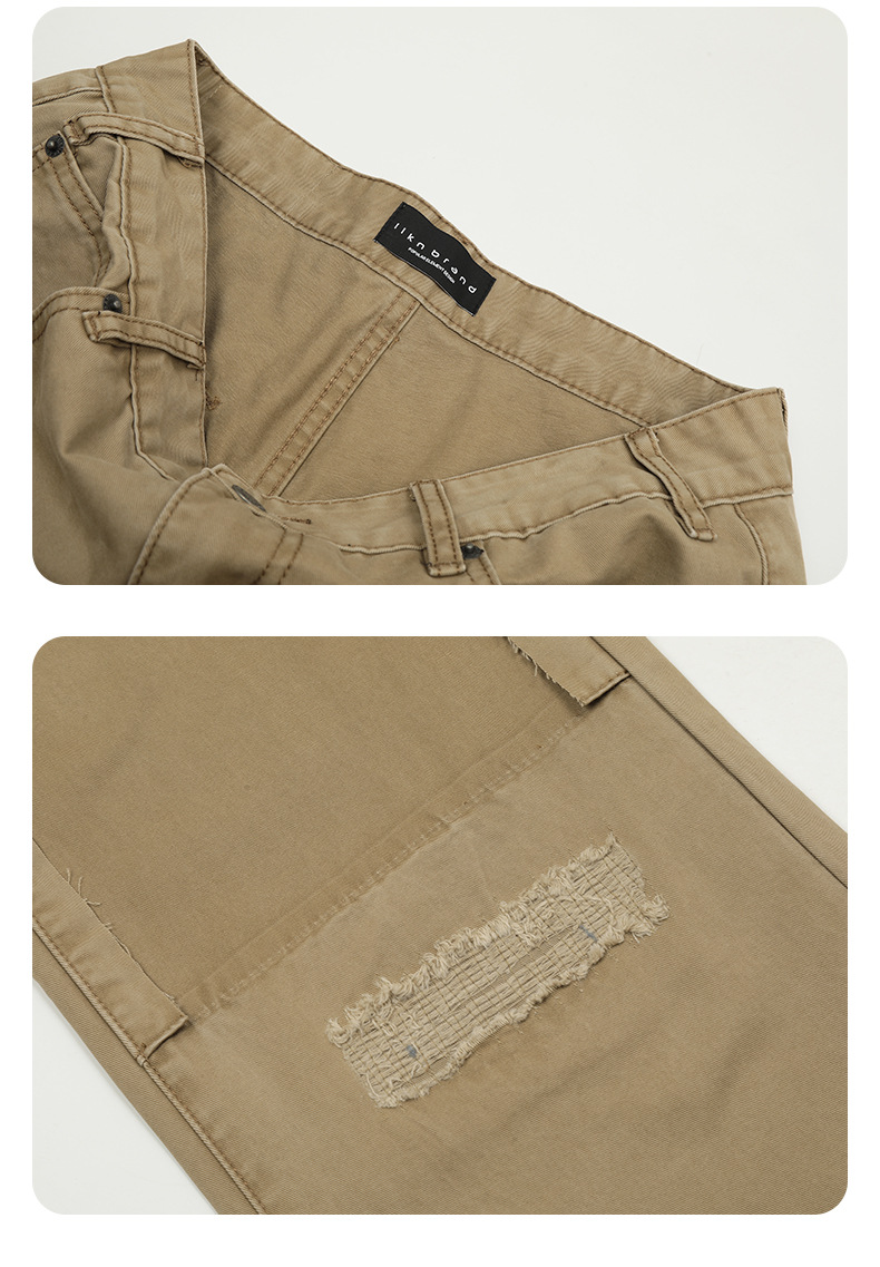 Unisex Cotton Relaxed Bell-Bottom Utility Pants
