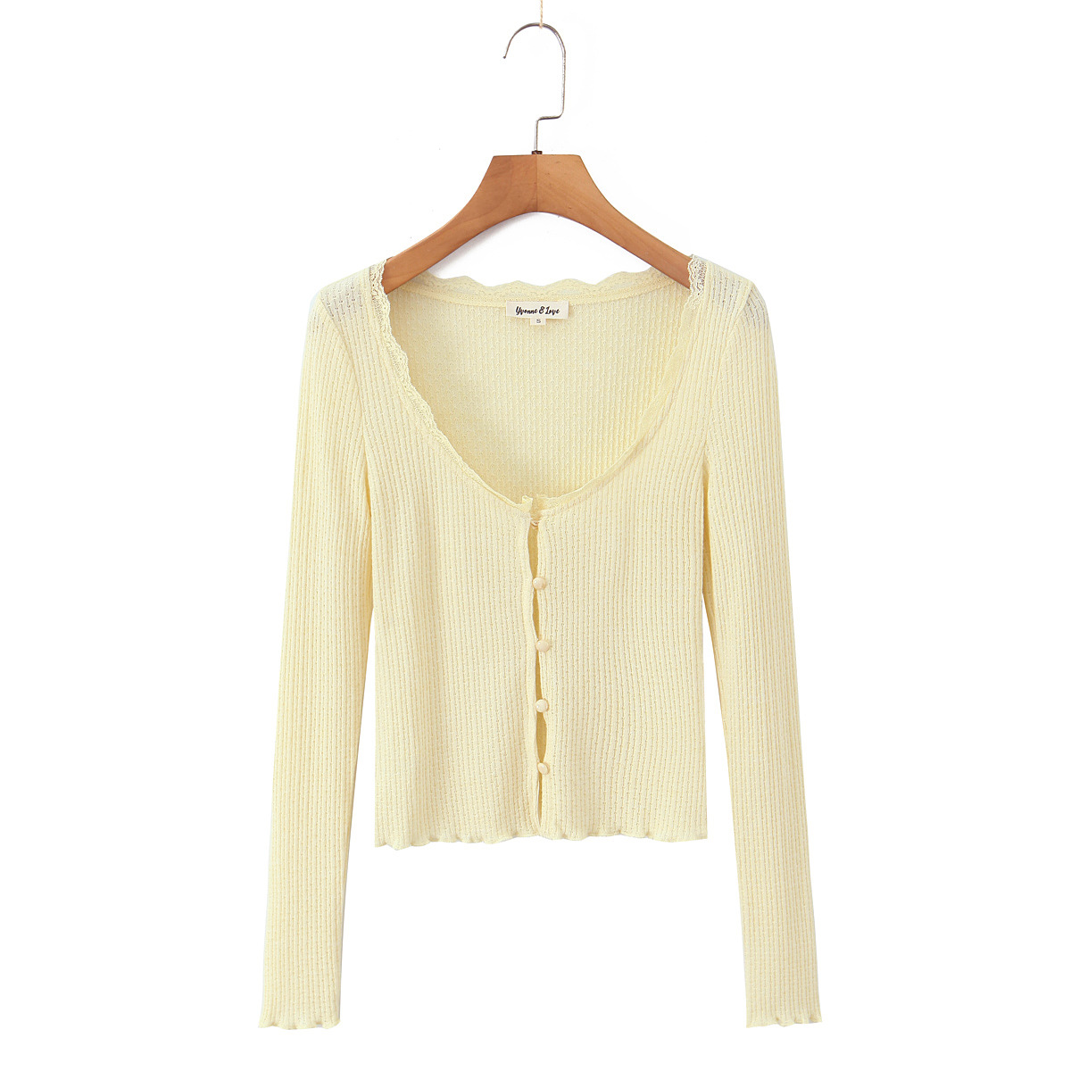 Vintage Butter Polyester Box Neck Full Sleeve Jacket