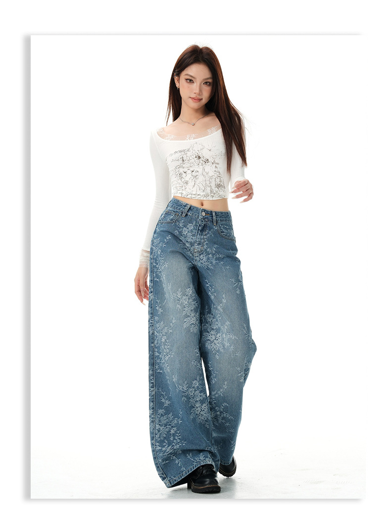 High-Waisted Straight Leg Jeans for Women Lightweight Summer Style with Flowy Fit