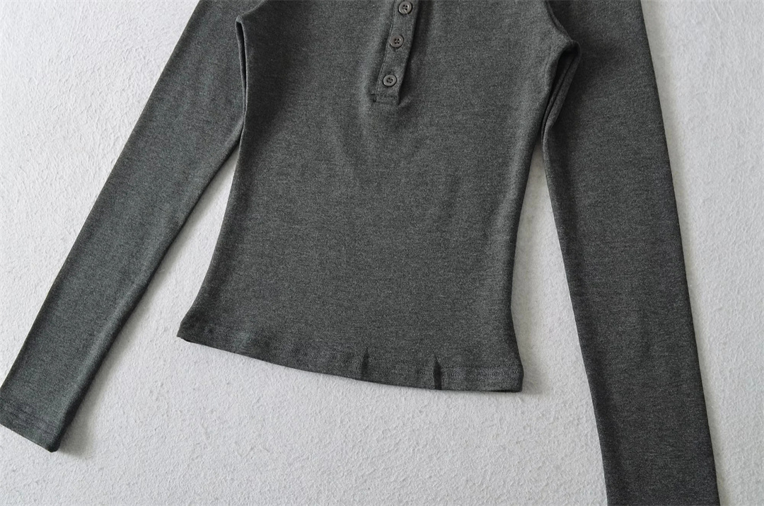 Sexy Chic Plain Wrist-Length Snug Tee