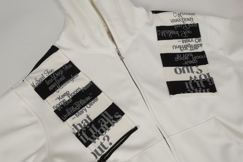 Street Style Letter Patch Suede Hooded Sweatshirt for Men and Women