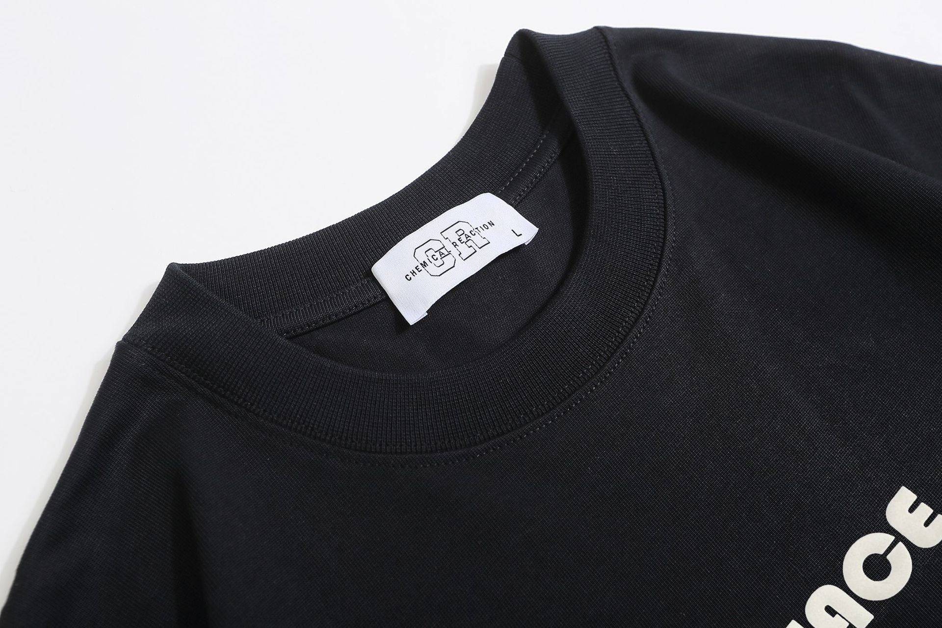 Oversized Full Arm Cotton Blend Alphabet Graphic T-Shirt