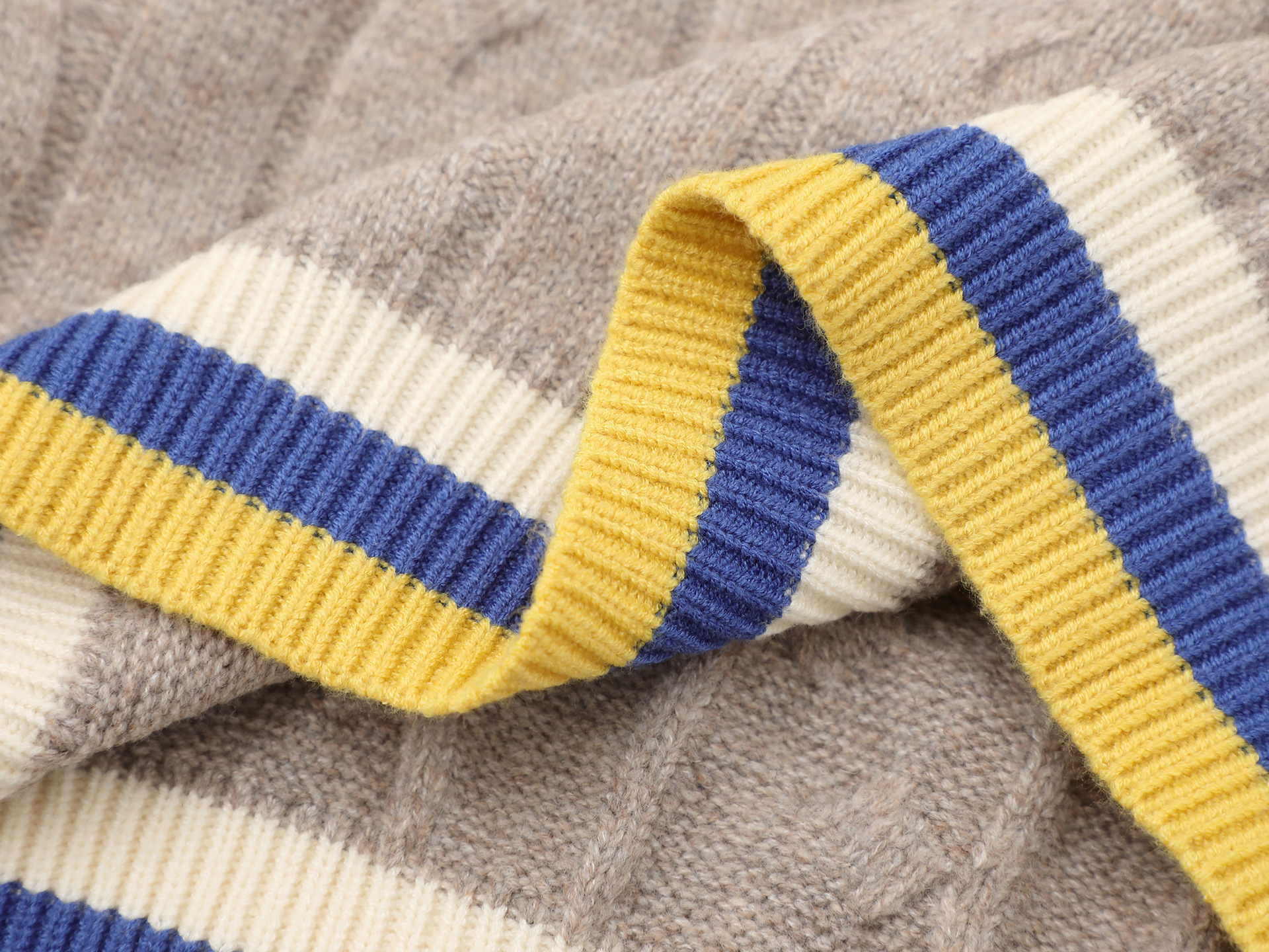 Retro Hooded Plunge Sweater