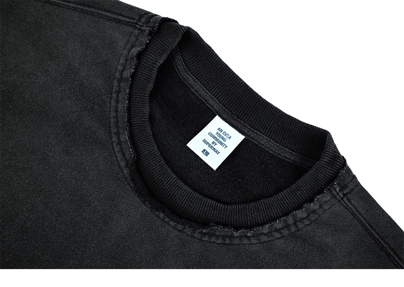 Vintage Faded Ombre Exposed Seam Sweatshirt