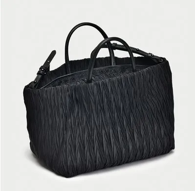 High Quality Large Tote for Women Handbags and Purses Waterproof Linen Oxford Fold Pattern Travel Shoulder Toes Shopper Bag 2021