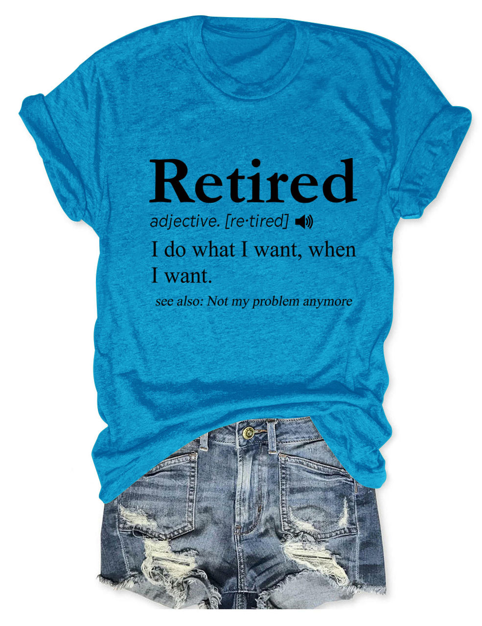 Ladies' Oversized Geometric V Collar T-Shirt