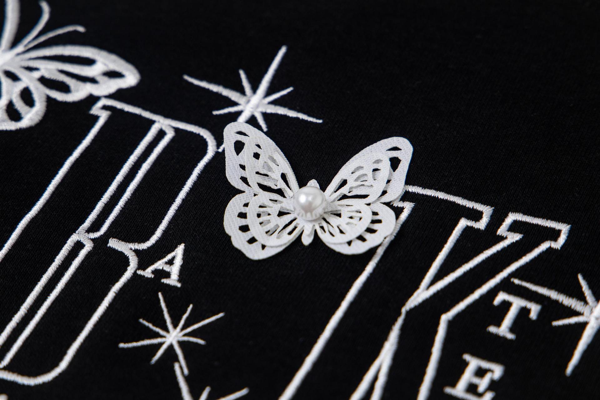 Dimensional Winged Flame Studded Hoodie