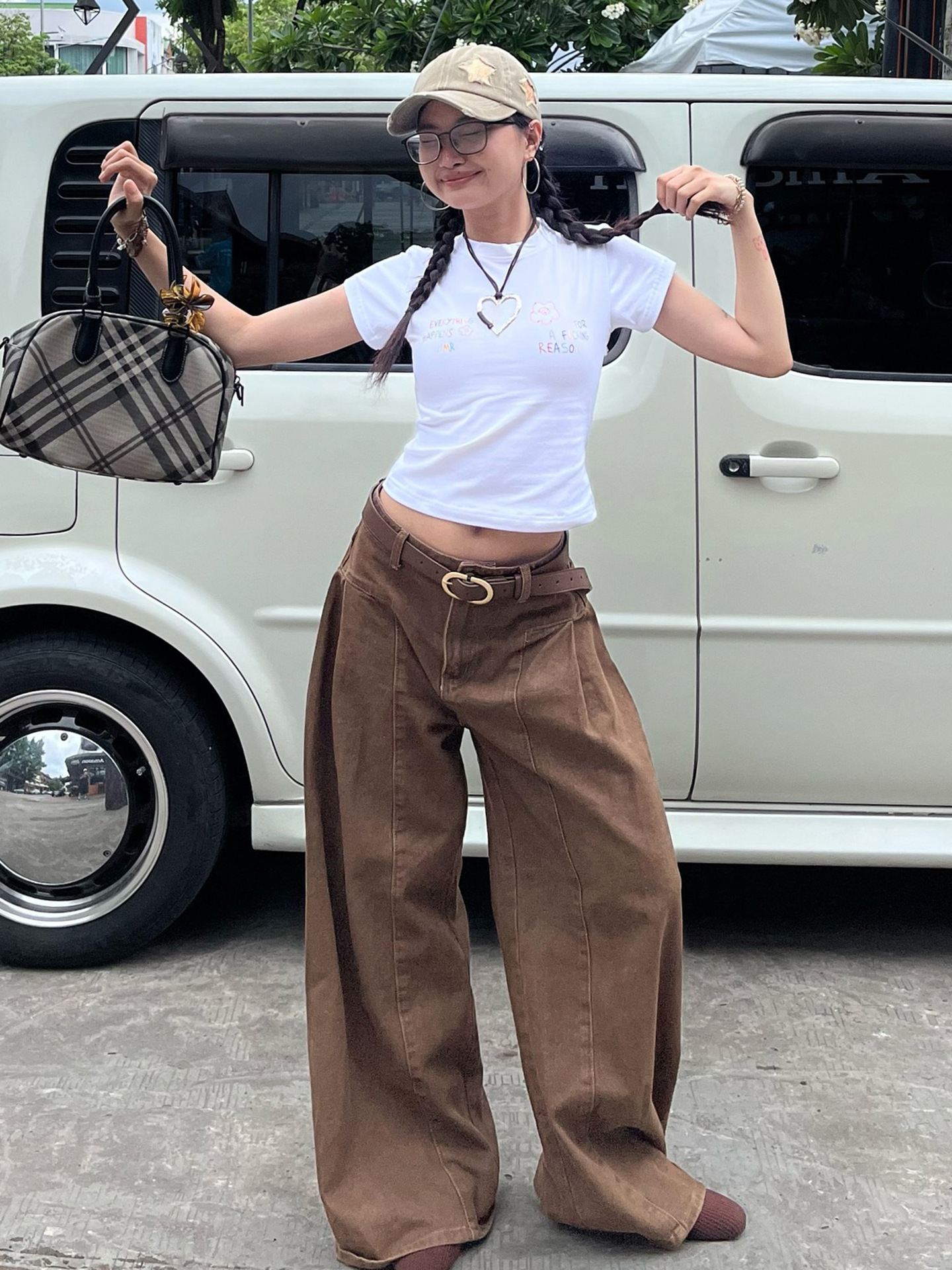 Wind brown low waisted vintage Maillard jeans