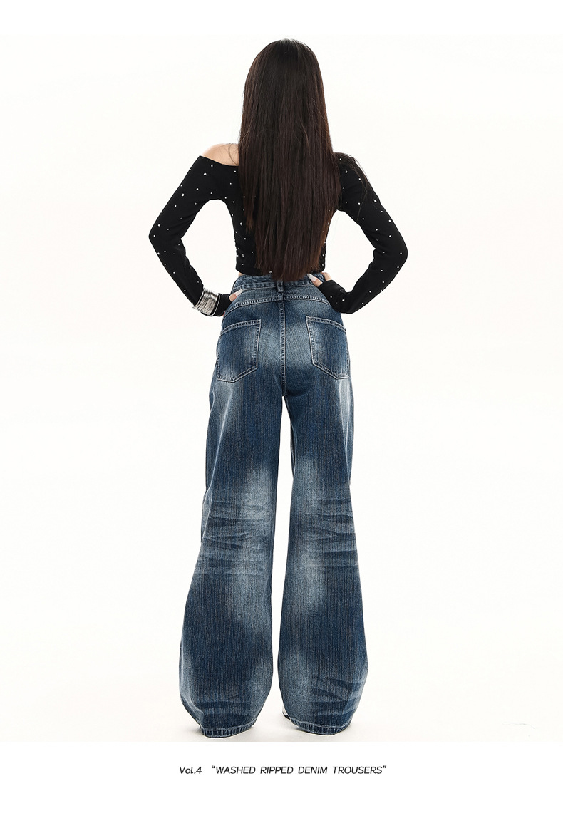 High-Fall Straight Leg Wide-Leg Casual Pants for Women Summer Fashion Loose Fit Style
