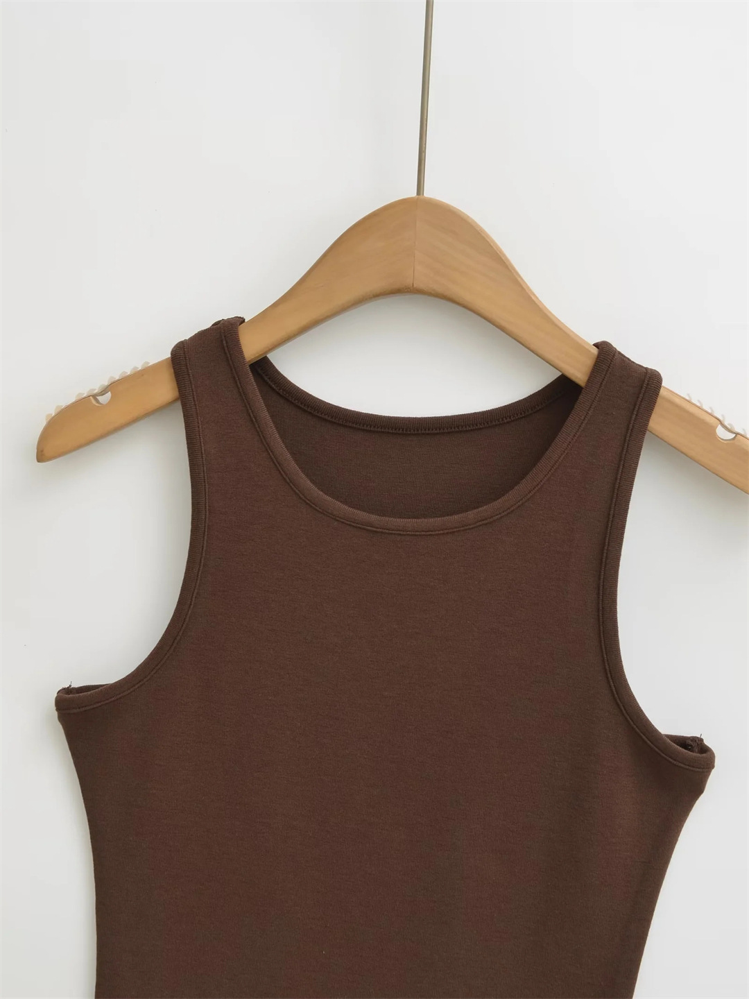 Vintage Cocoa Camisole and Cropped Cardigan Ensemble