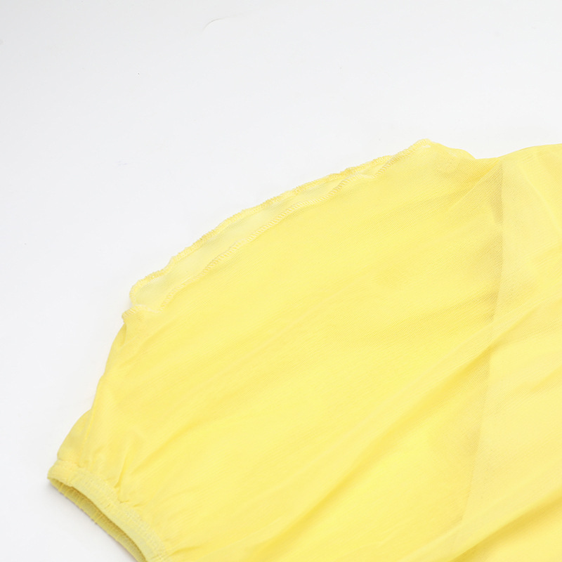 Plain Round Neck Sleeveless Fitted Sheer Polyester Dress