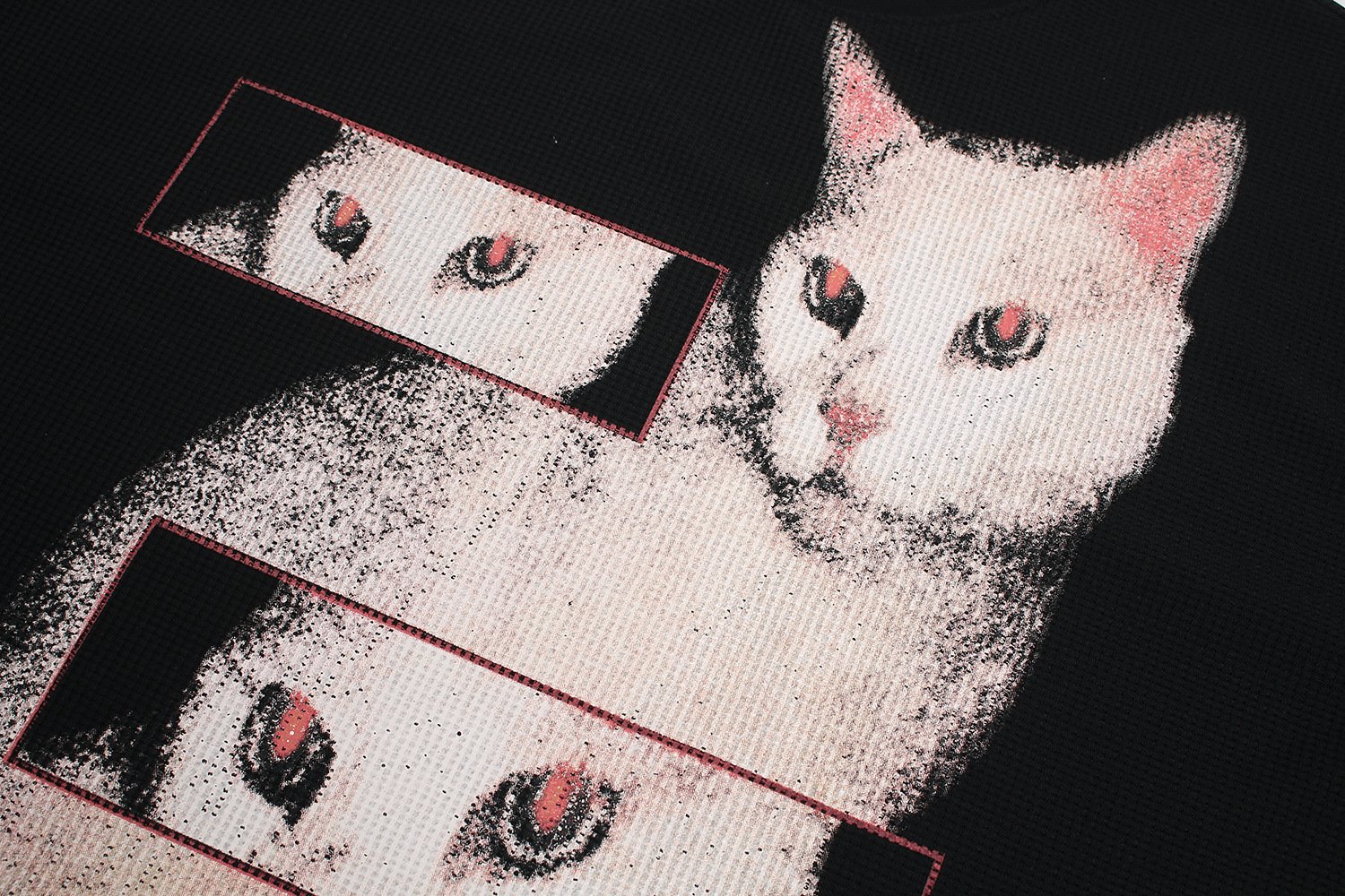 American Retro Cotton Feline Hoodie