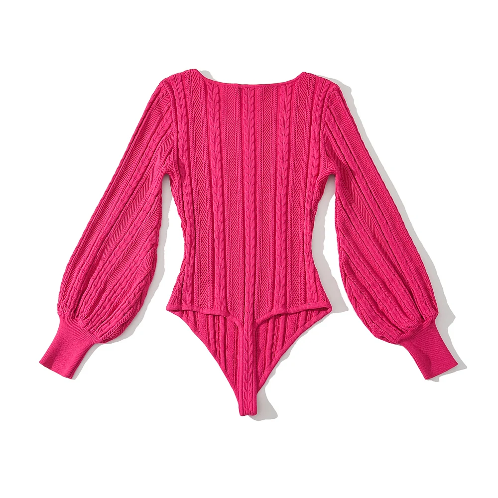 Ladies Fall Premium Bishop Crossed Cozy Plain Jumpsuit