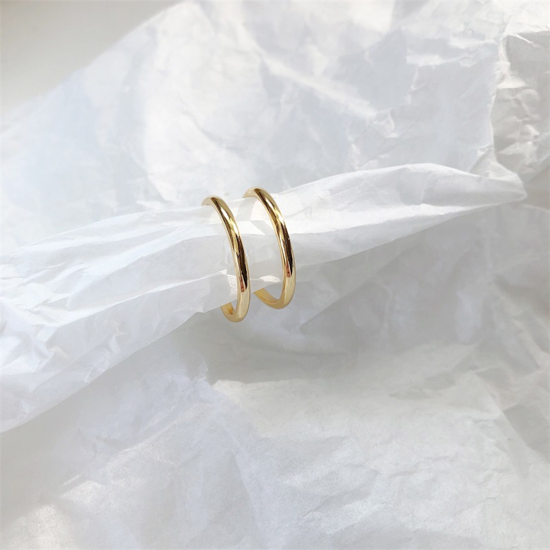 Unisex Silver Cutout Chunky Ring
