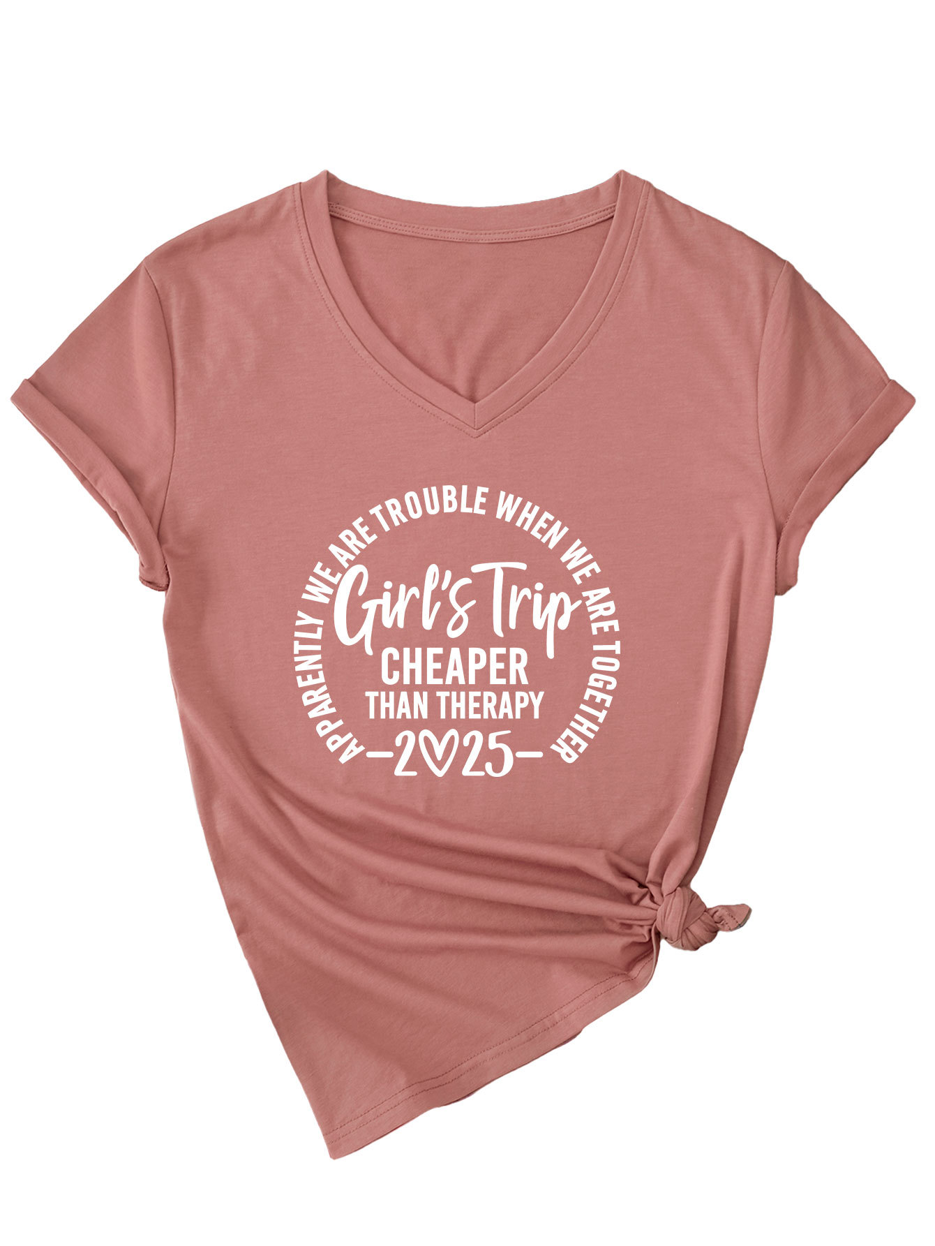 Ladies Crew Geometric Print T-Shirt
