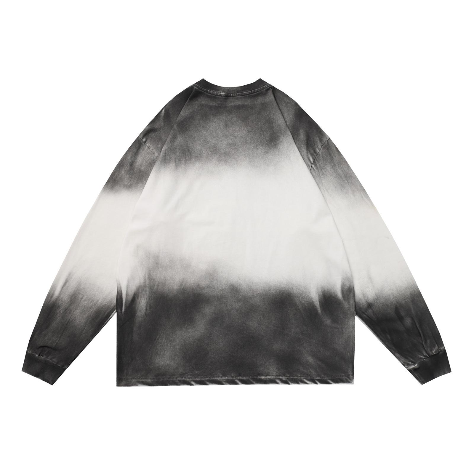 Retro Art Ombre Cotton Long Sleeve Bathrobe