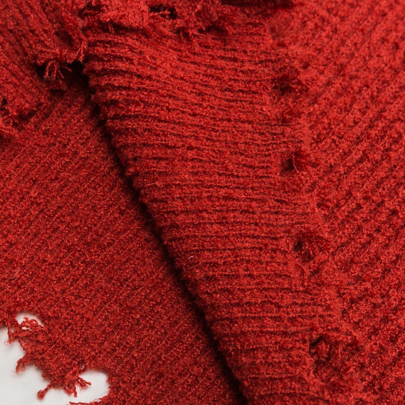 Oversized Color Block Sweater Long Sleeve Polyester