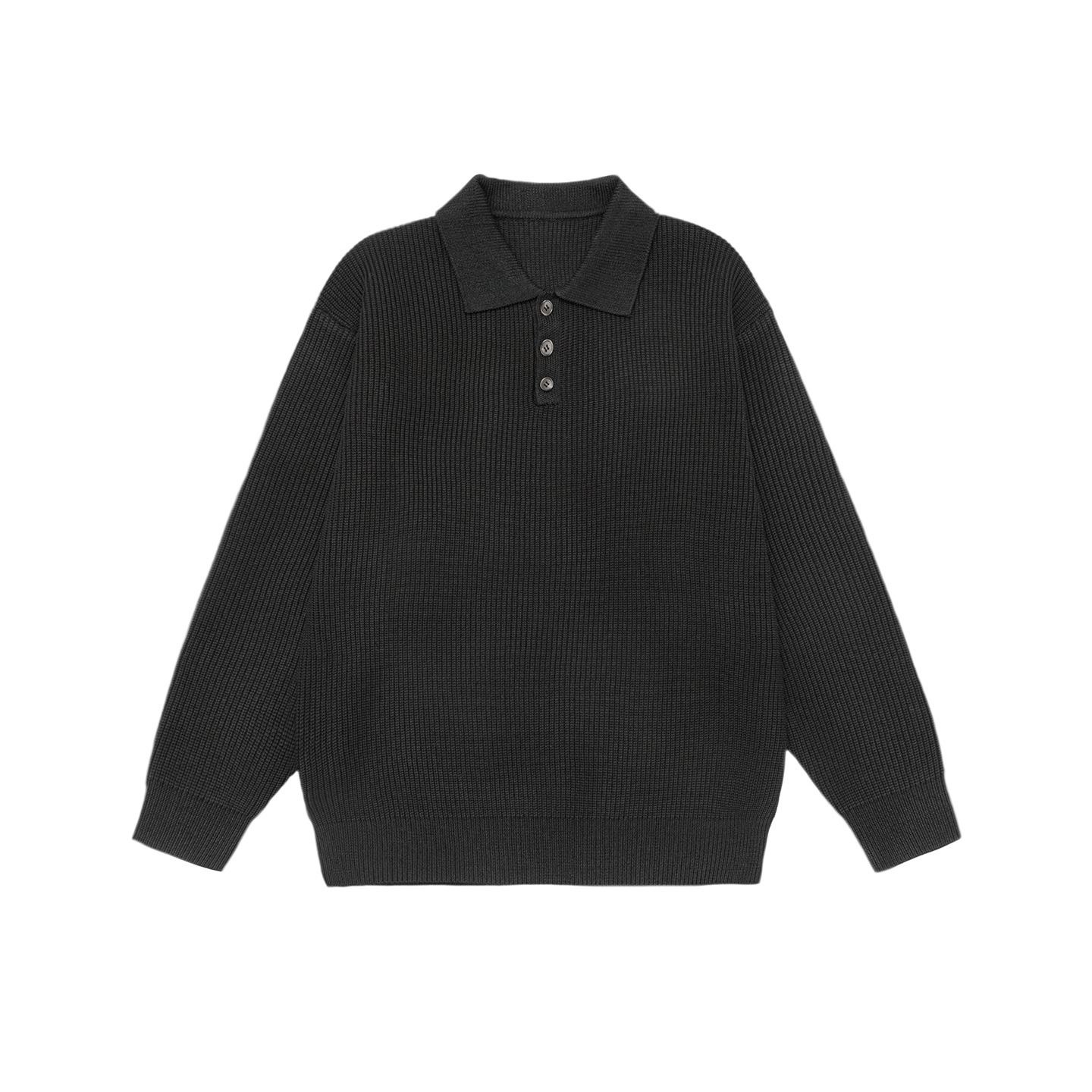 Man's Plain Polyester Pullover Sweater