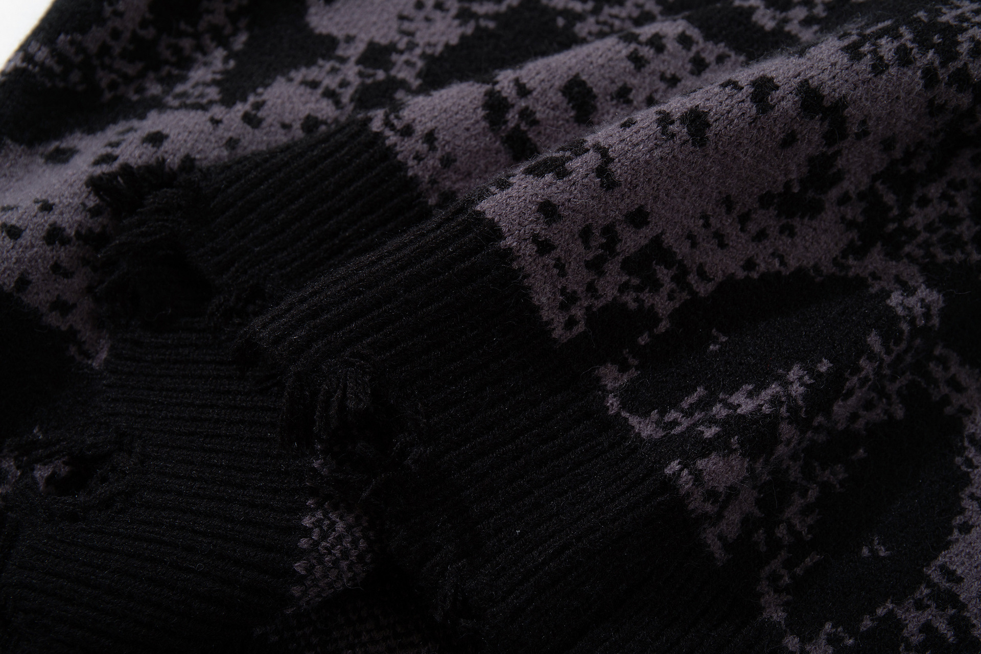 Oversized Gothic Jacquard Sweater