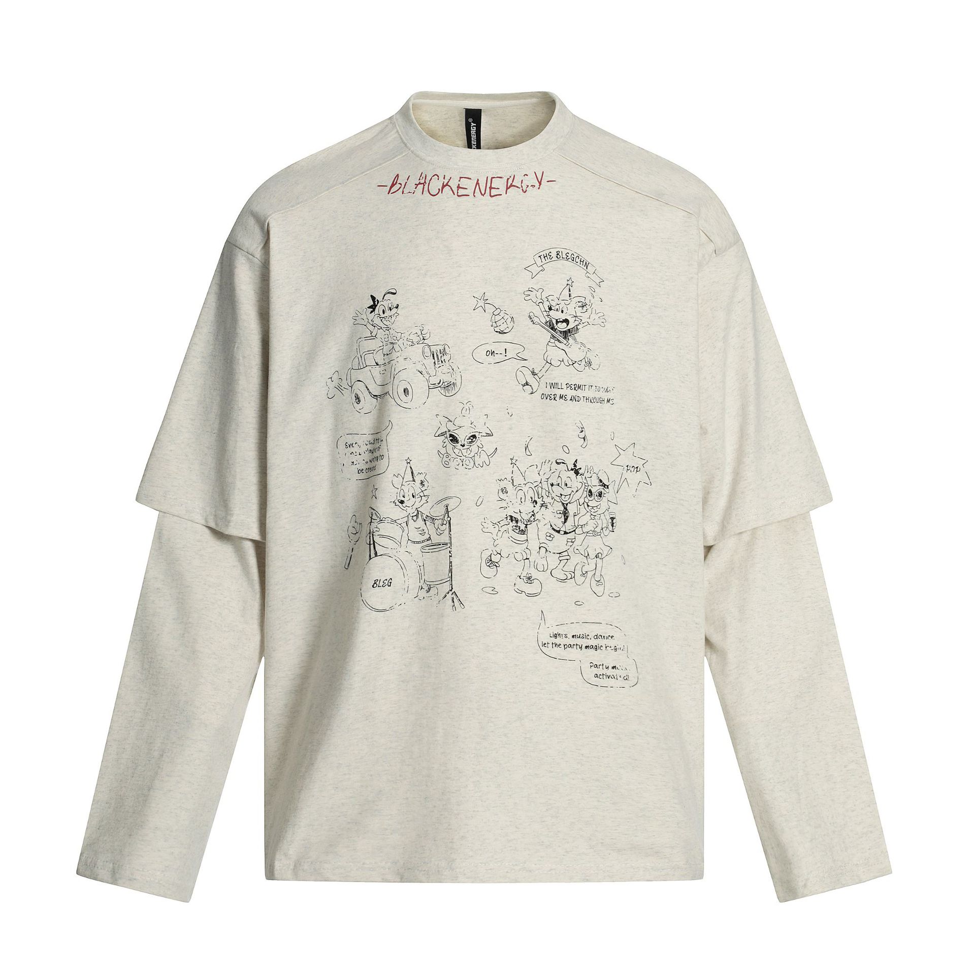 American Retro Cartoon Loose Fit Streetwear T-Shirts