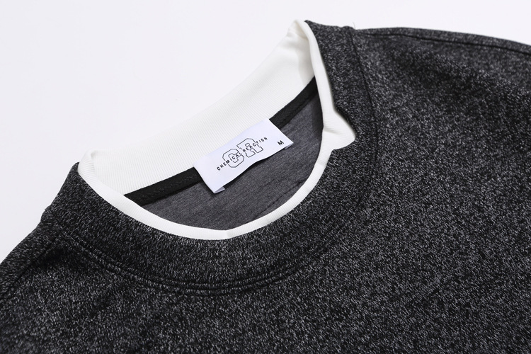 Casual Loose Fit Men's Hoodie with Fake Two-Piece Design