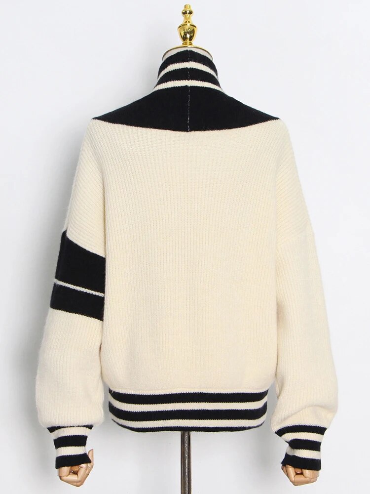Ladies Relaxed Open Front Polyester Multi Tone Sweater
