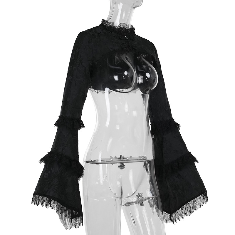 Sexy One-Shoulder Sleeveless Jacquard High Waist Polyester Cardigan