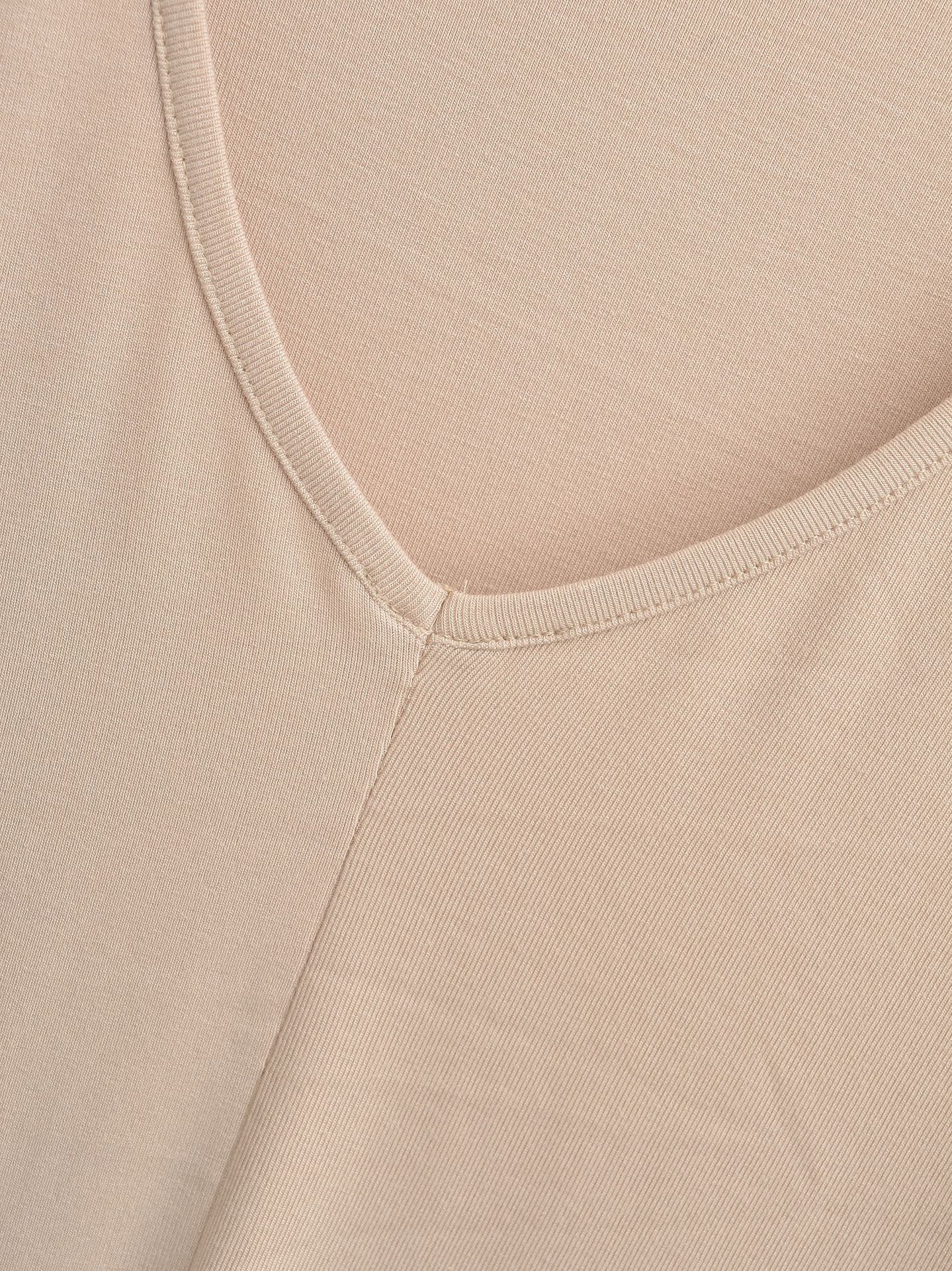 Trumpet Plunge Side Slit T-Shirt