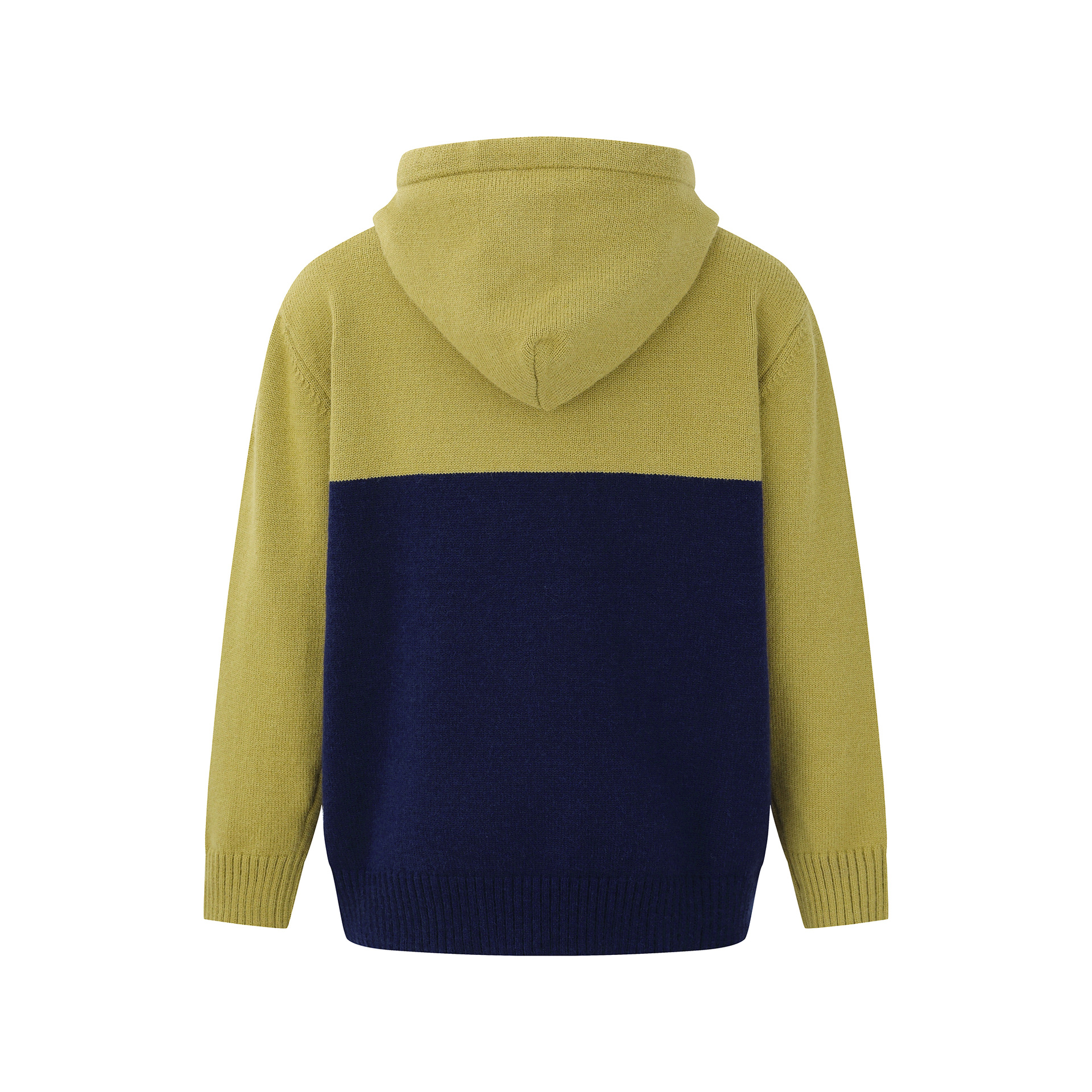 Breathable Contrast Panel Oversized Hood Sweater