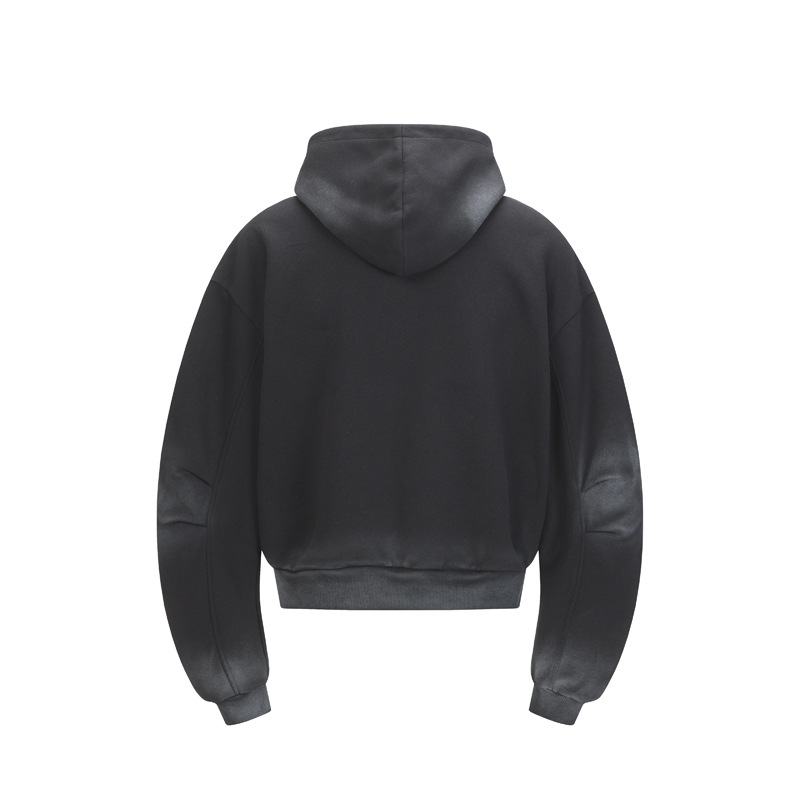 Urban Vintage Graffiti Mosaic Partial Zipper Hoodie