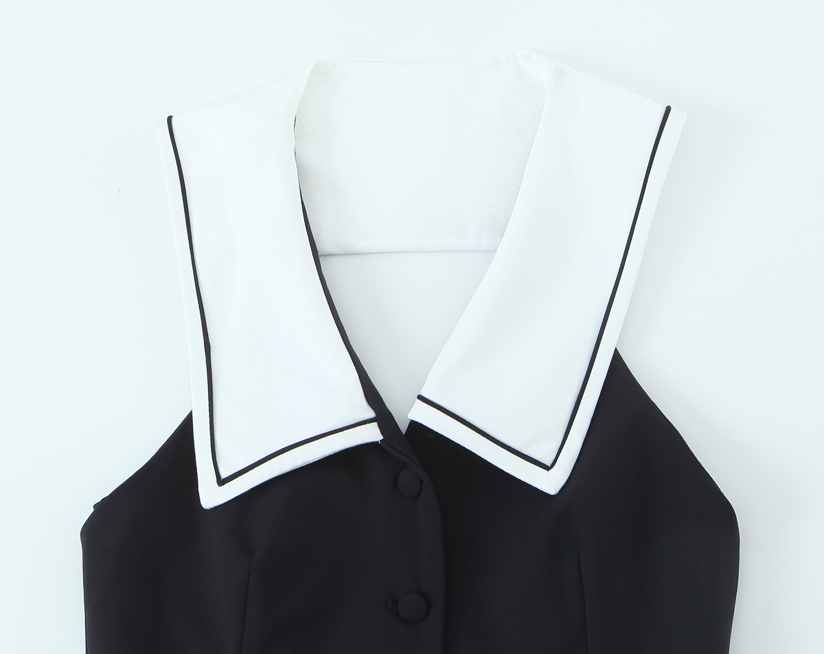 Women's Open Back Contrast Hem Sleeve Free Tee