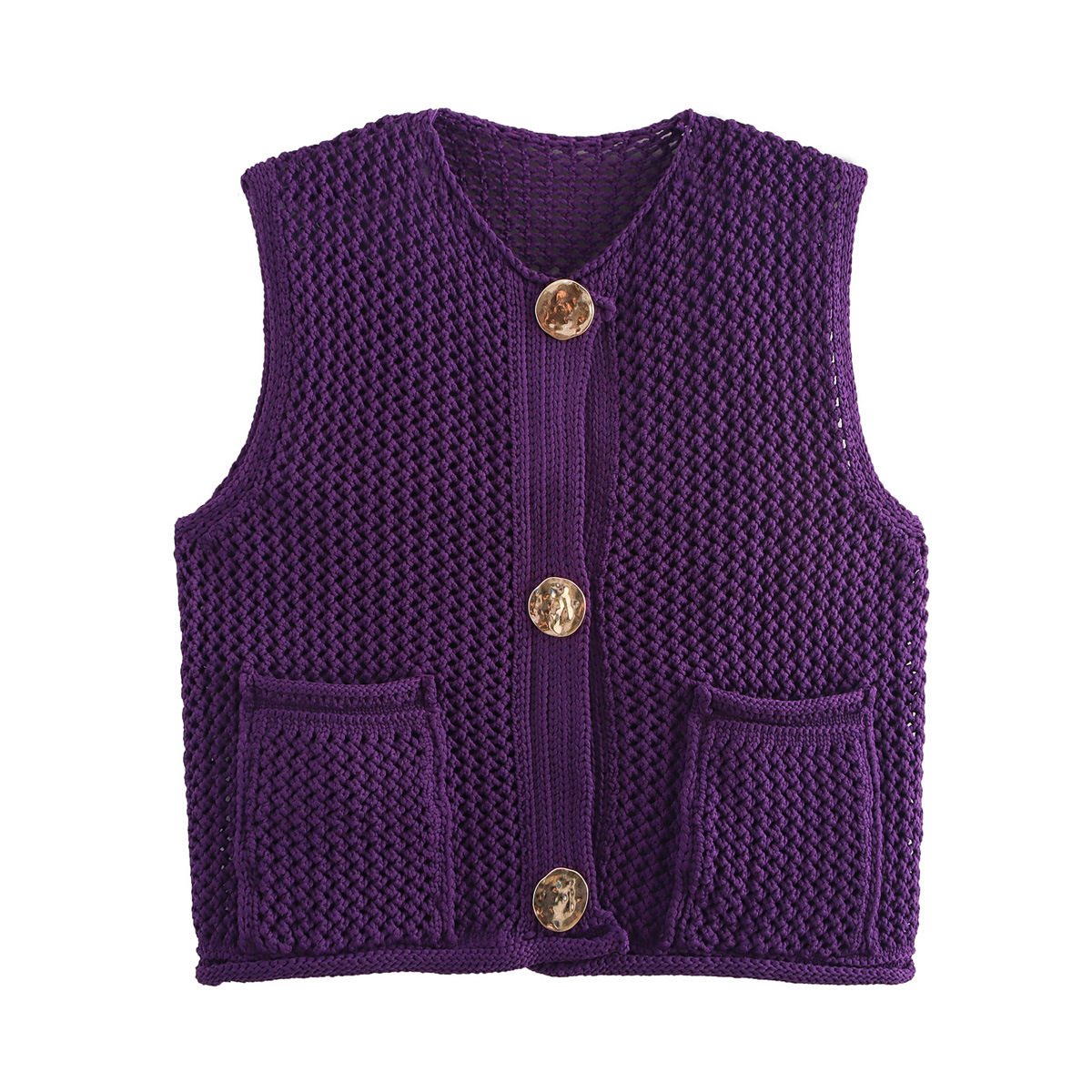 Urban Knit Regular Fit Sleeveless Jacket