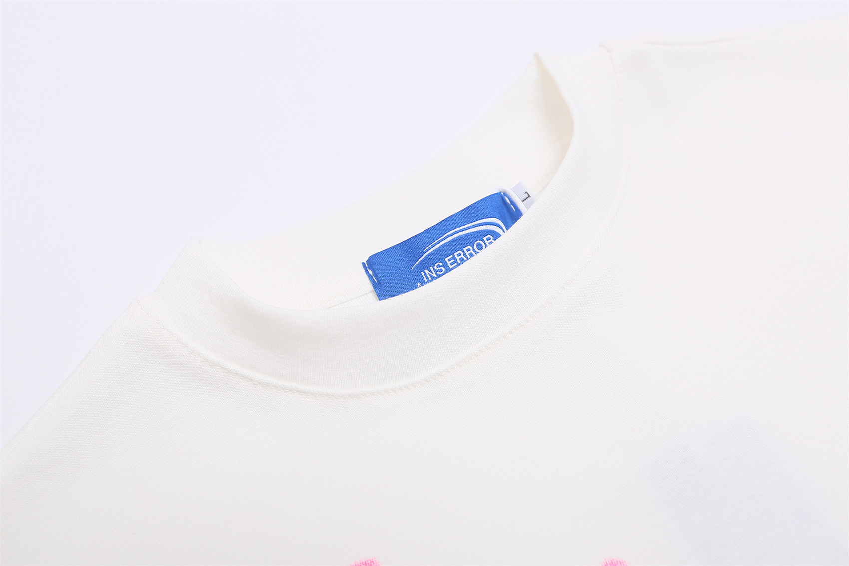 Printed white short sleeved t-shirt for women