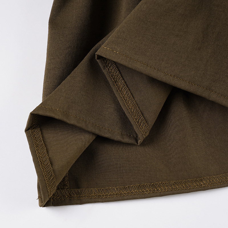 Soft Band Spliced Texture Feminine Skirt
