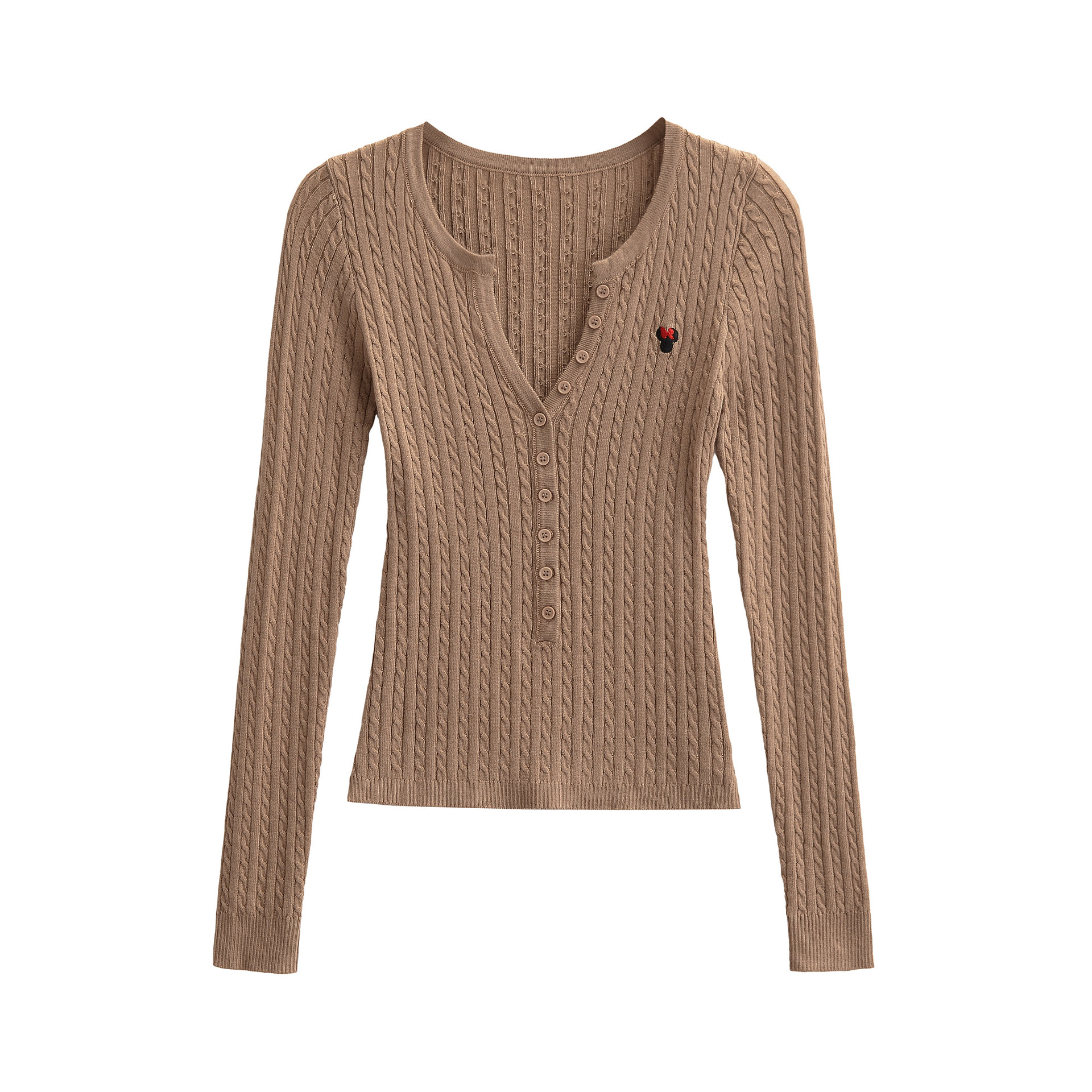 Solid Color Long Sleeve Business Cardigan