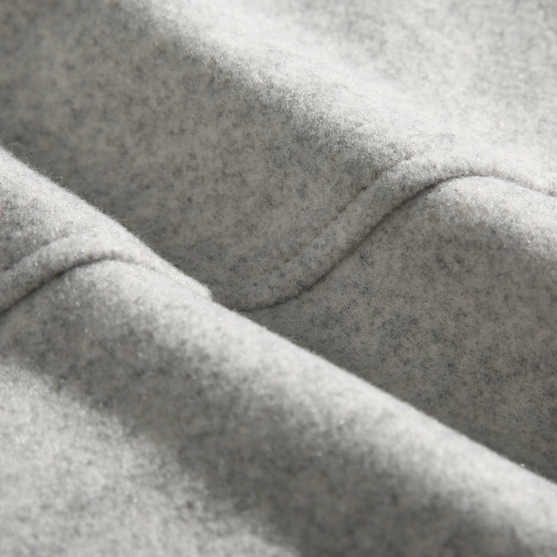 Plain Wool Oversized High Neck Jacket