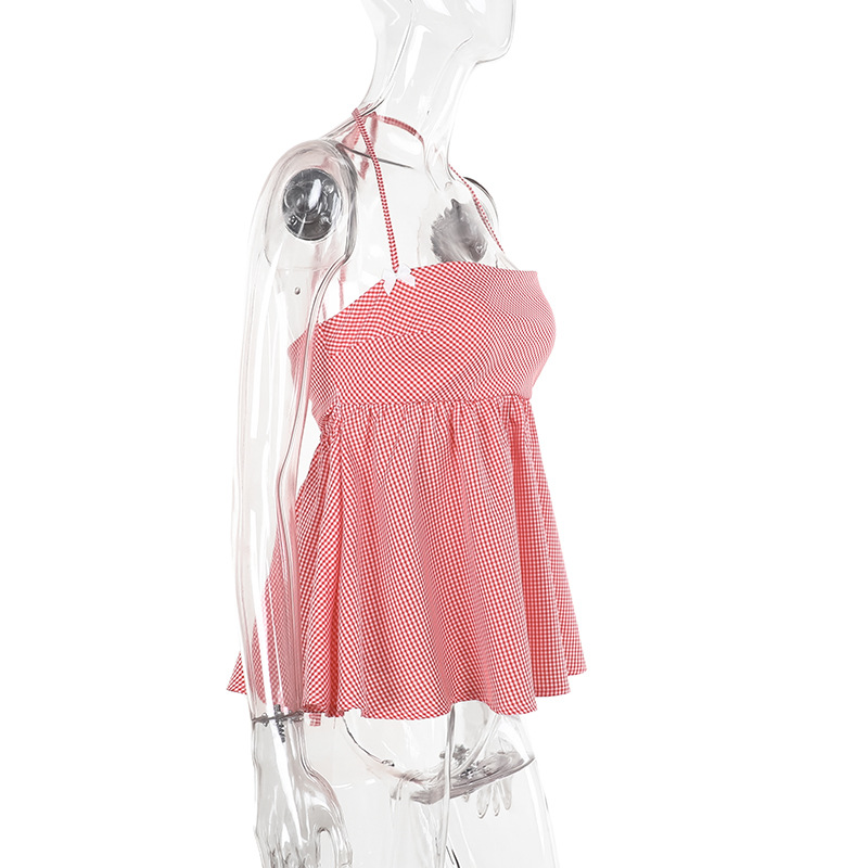 Flirty Checked Halter