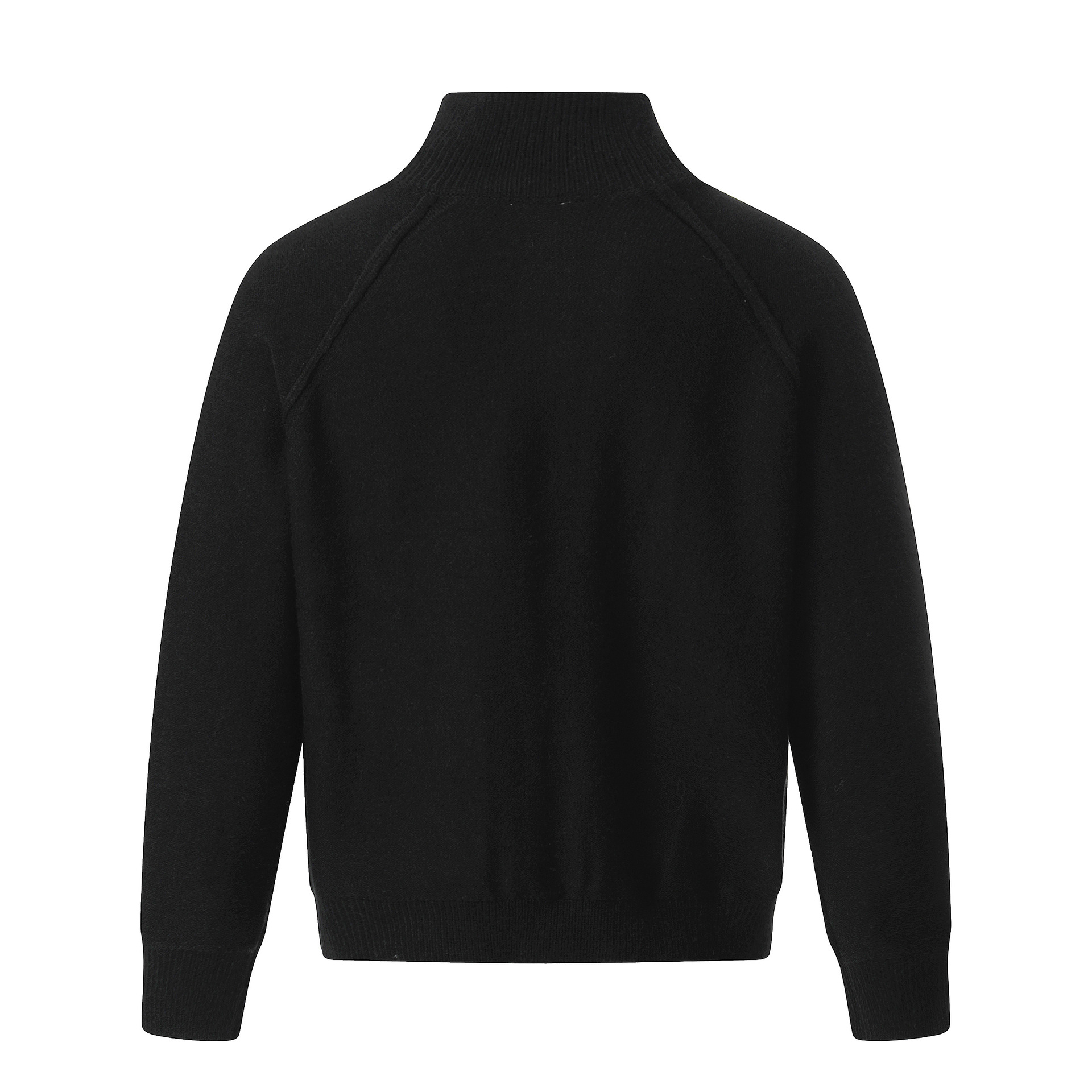 Retro Jacquard Zip Front Loose Fit Sweater