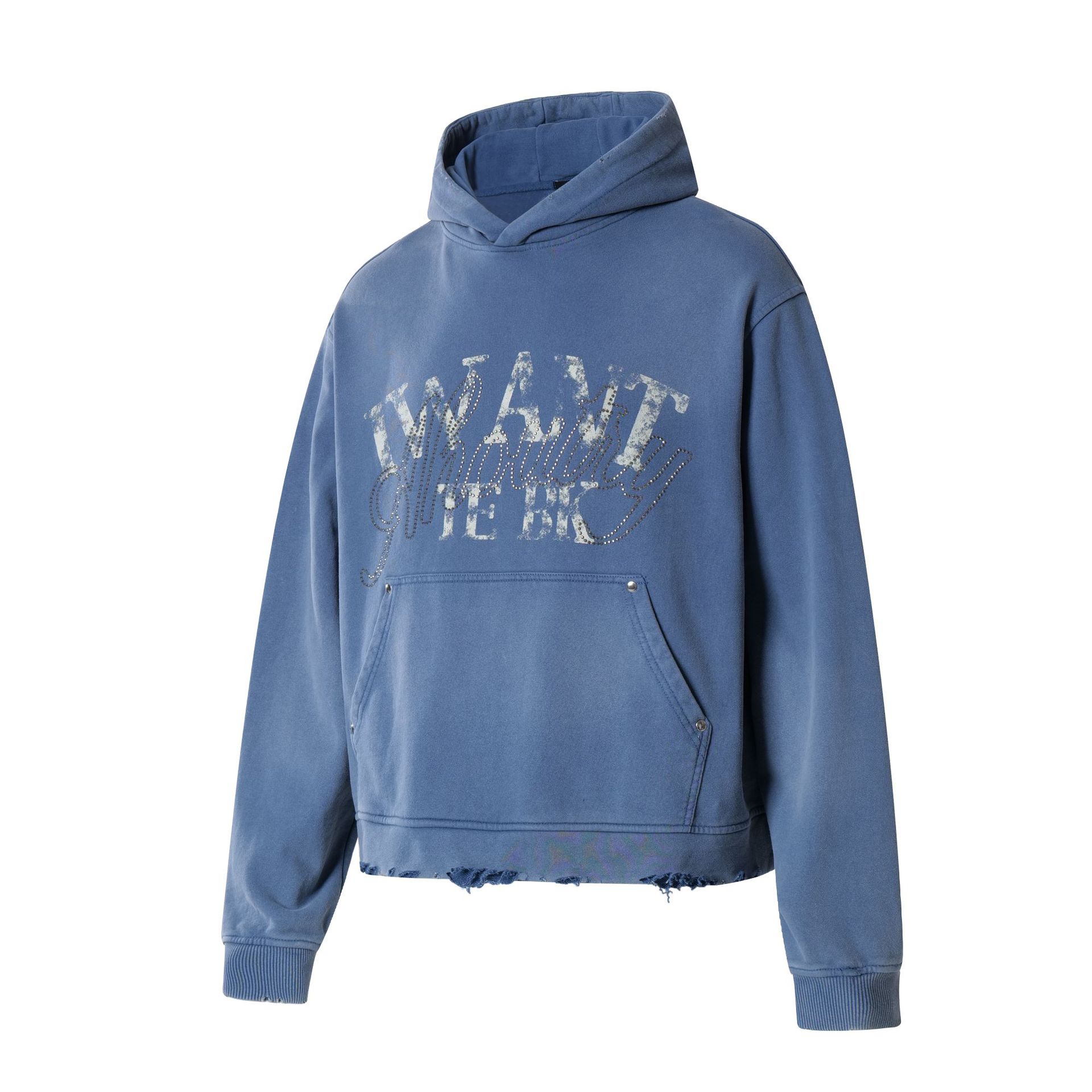 Man's American Retro Cotton Hoodie
