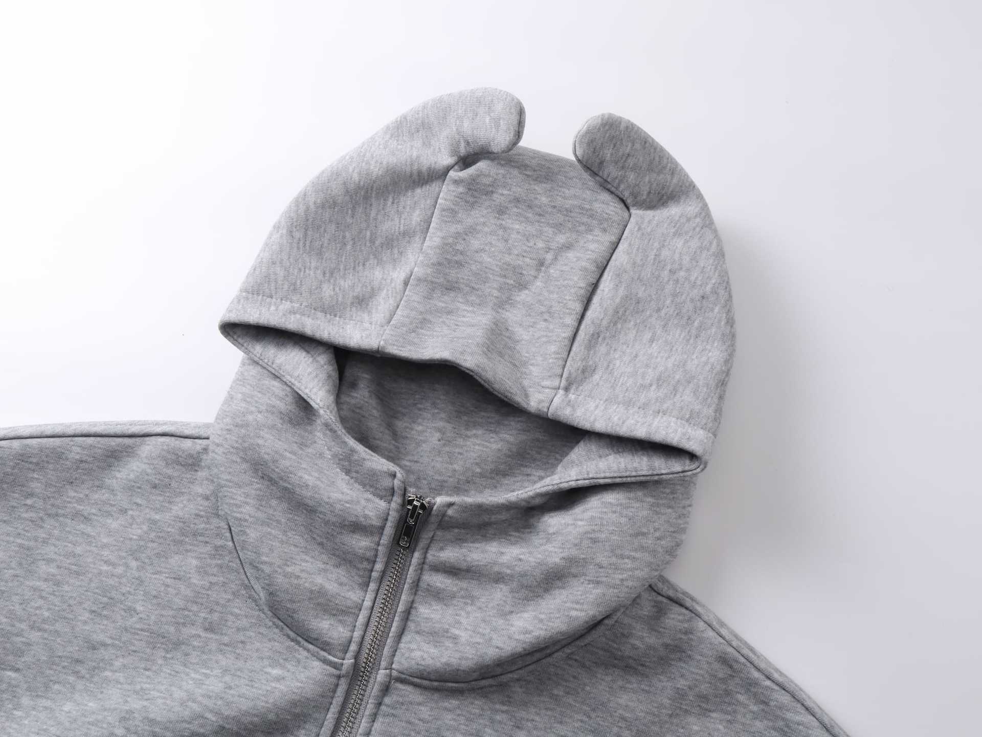 American Retro Loose Fit Geometric Zip Hoodie