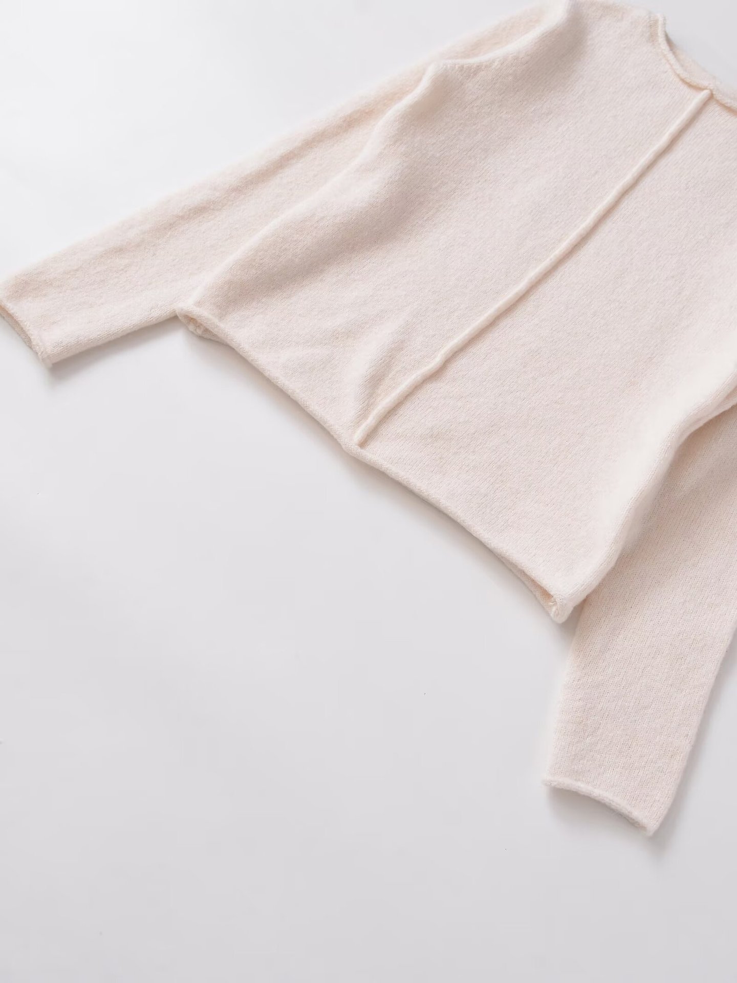 Classic Fit Solid Color Long Sleeve Polyester Sweater