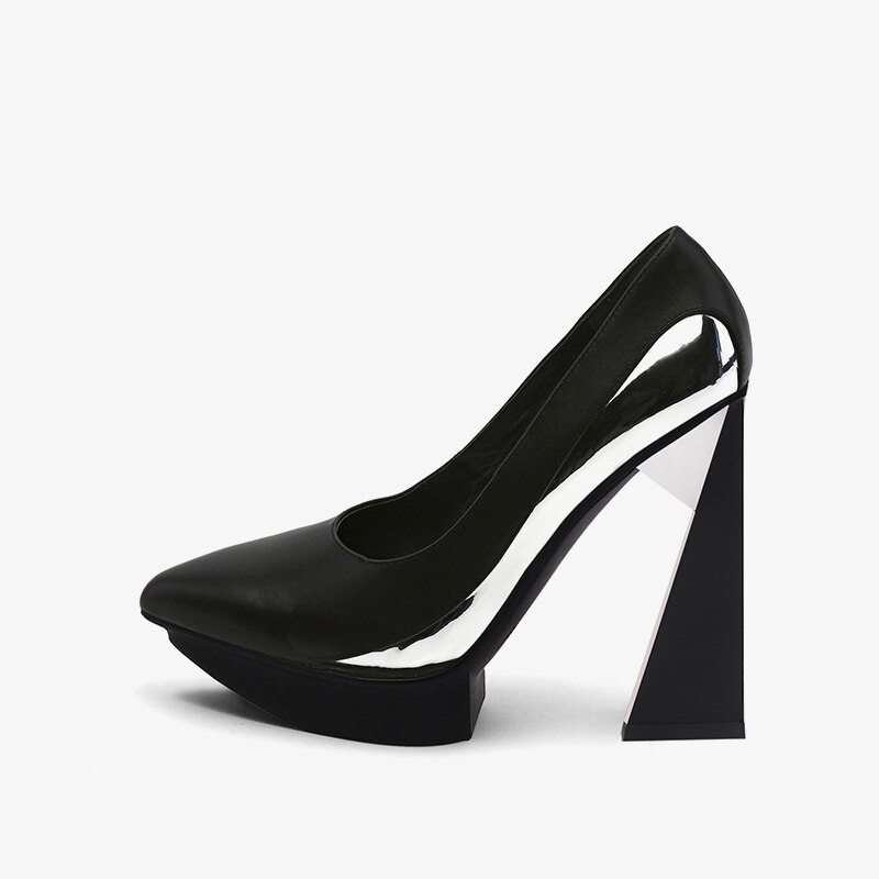11.5cm Extreme Strange High Heels Women Pumps 2.5cm Platform Woman Pointed Toe High Heels Shoes Stiletto