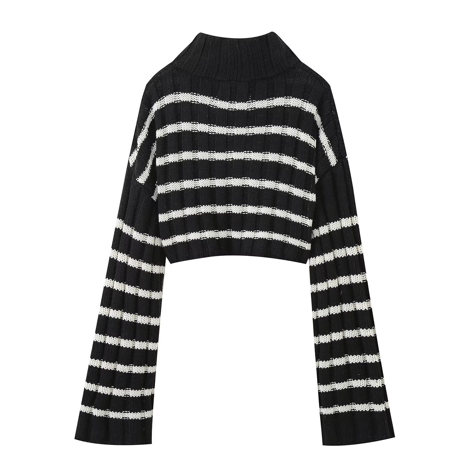 Slim Fit Long Sleeve Knit Stripe Cardigan