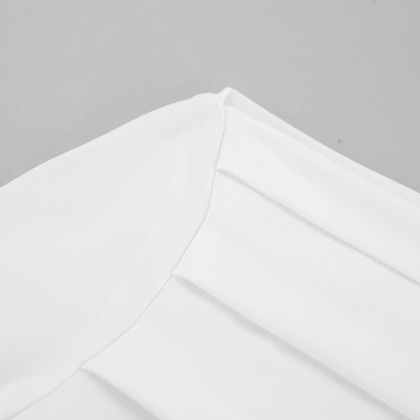 Ladies Long Sleeve Asymmetric Neckline Fitted Blouse