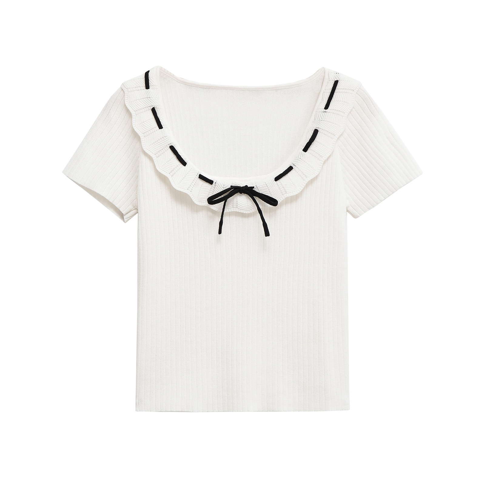 Contrast Lacing T-shirt
