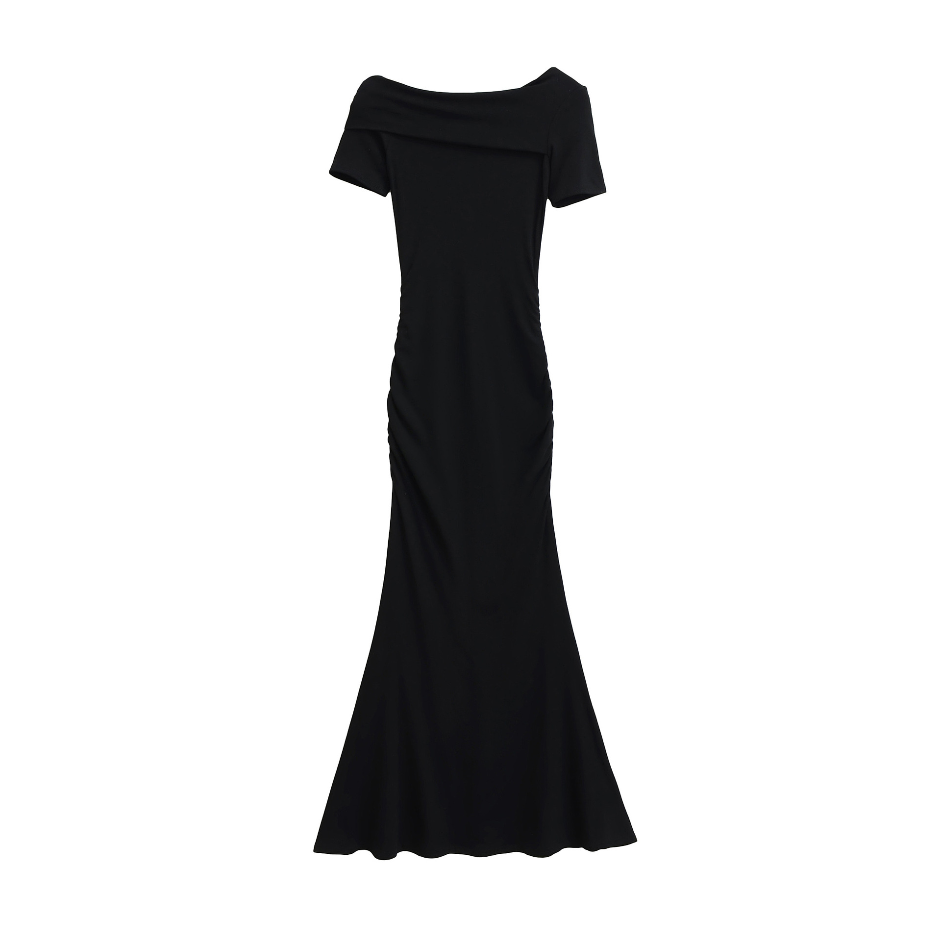 Long Dress Oblique Neck One-Shoulder Dress